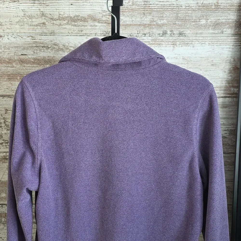 Adidas Golf Purple Fleece Full Zip Jacket Womens Size Large